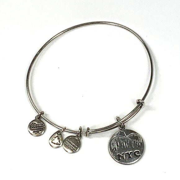 Alex and Ani NYC The Big Apple Charm Bracelet Silver Finish 2"- 3.5" - Picture 1 of 2